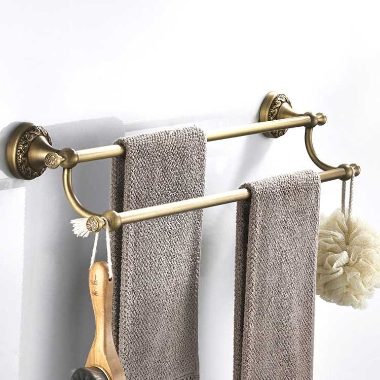 Antique Bathroom Accessories Set Bronze Toilet Brush Holder