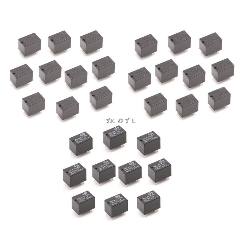 10pcs JRC-21F 4100 DC Mini Power Relay 6-pin PCB Mount Circu