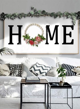 Peony Wood Bead Wreath Simulation Creative Wedding Decoratio