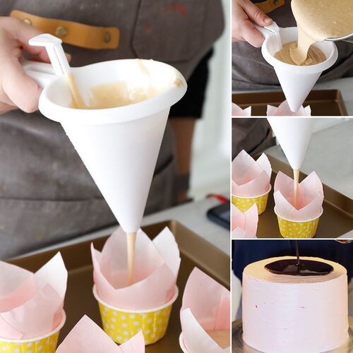 1pc Chocolate Icing Funnel Cake Cream Dispenser Baking Frost