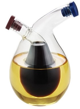 2-In-1 Double Layer Bottle Sauce Oil Vinegar Glass Bottle Co
