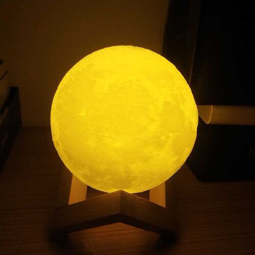 2 Colors Moon Lamp USB Charger 3D Print Moon Light Dropshipp
