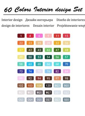 30/40/60/80 Colors Drawing Sketch Marker Set Alcohol Based M