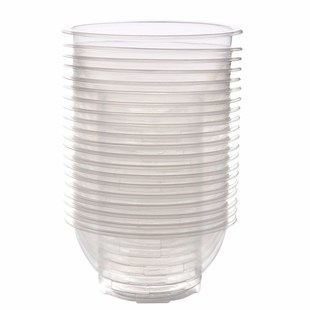 20Pcs Clear Plastic Disposable Rice Serving Bowl Outdoor Pic