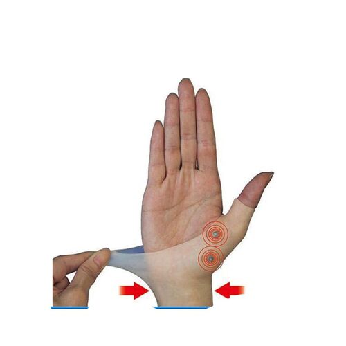 Magnetic Therapy Wrist Hand Thumb Support Gloves Silicone Ge