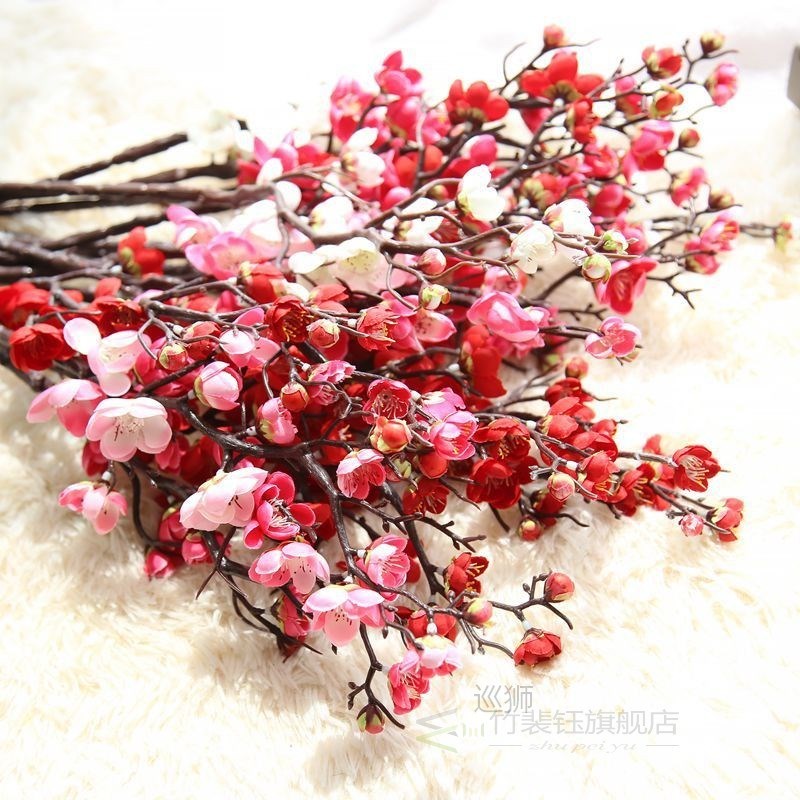 60cm Cherry Plum Blossom Artificial Silk flowers flores Saku
