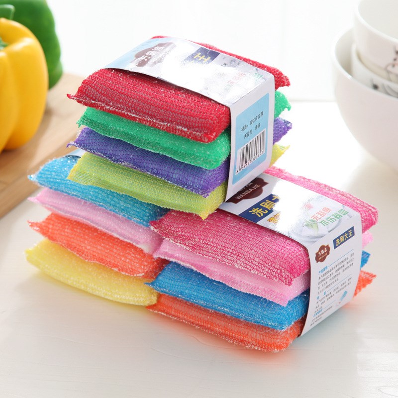 4pcs Kitchen Cleaning Cloth Clean Sponge For Window Glass Ca
