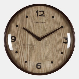 Simple Wood Glass Wall Clock Modern Design Luxury Creative R