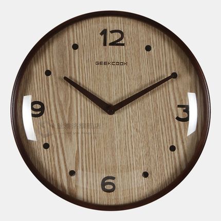 Simple Wood Glass Wall Clock Modern Design Luxury Creative R