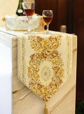 European style table runner luxurious camino de mesa gold si