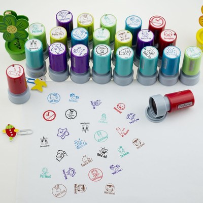 Self inking Cartoon Photosensitive Seal Teachers Stamp for h