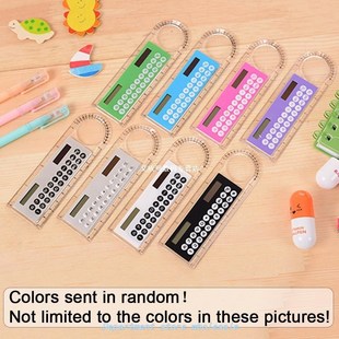 10cm Ruler Mini Digital Calculator 2 in 1 Kid Stationery Sch