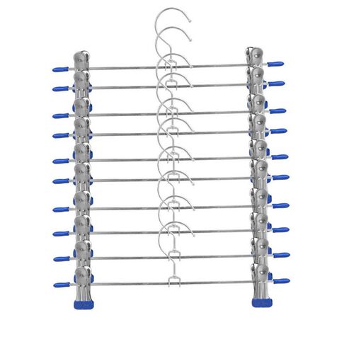 10 Pcs Stainless Steel Trouser Hanger Rack Coat Pants Skirt