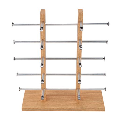2 Row 5 Layers Wood Sunglass display Rack shelf Glass Holder
