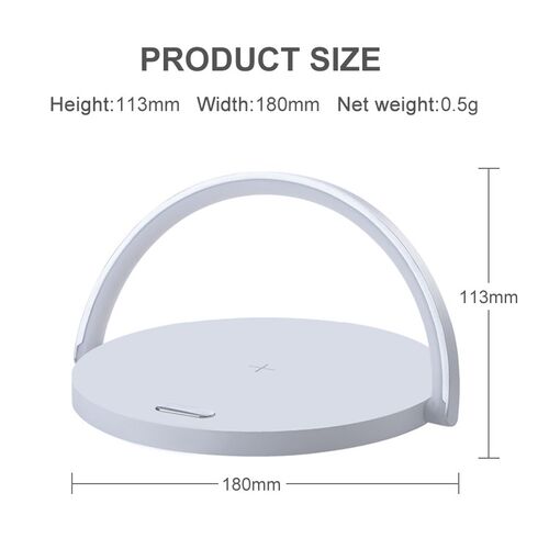 10W Qi  Wireless Charger Table Night Lamp For iPhone X