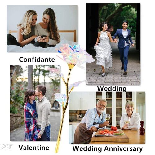 5pc Artificial Flower Rose Unique Gifts For Girls Colorful V
