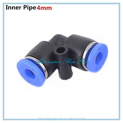 5pcs 4mm OD Tube L Shaped Pneumatic Push in Elbow Connector