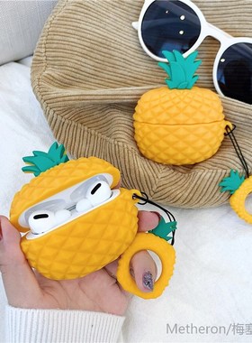 3D Kawaii Pineapple Case For Airpods Pro 3 Case Silicon Case