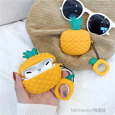 3D Kawaii Pineapple Case For Airpods Pro 3 Case Silicon Case
