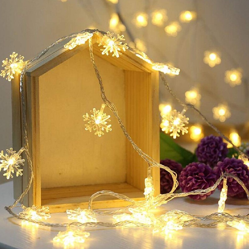 20LED Snowflake String Light Christmas Garland Fairy LED Bal