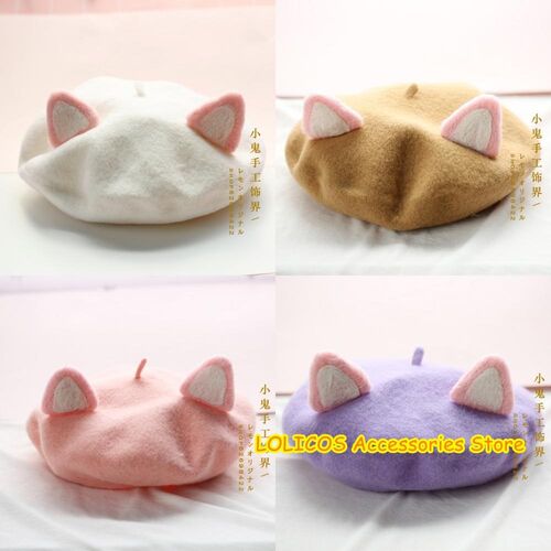 Super Cute Cartoon Rabbit Ear Berets Japanese Soft Girl Fas