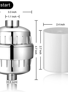 Shower Water Filter Bathroom Multi-layer Filtration Activate