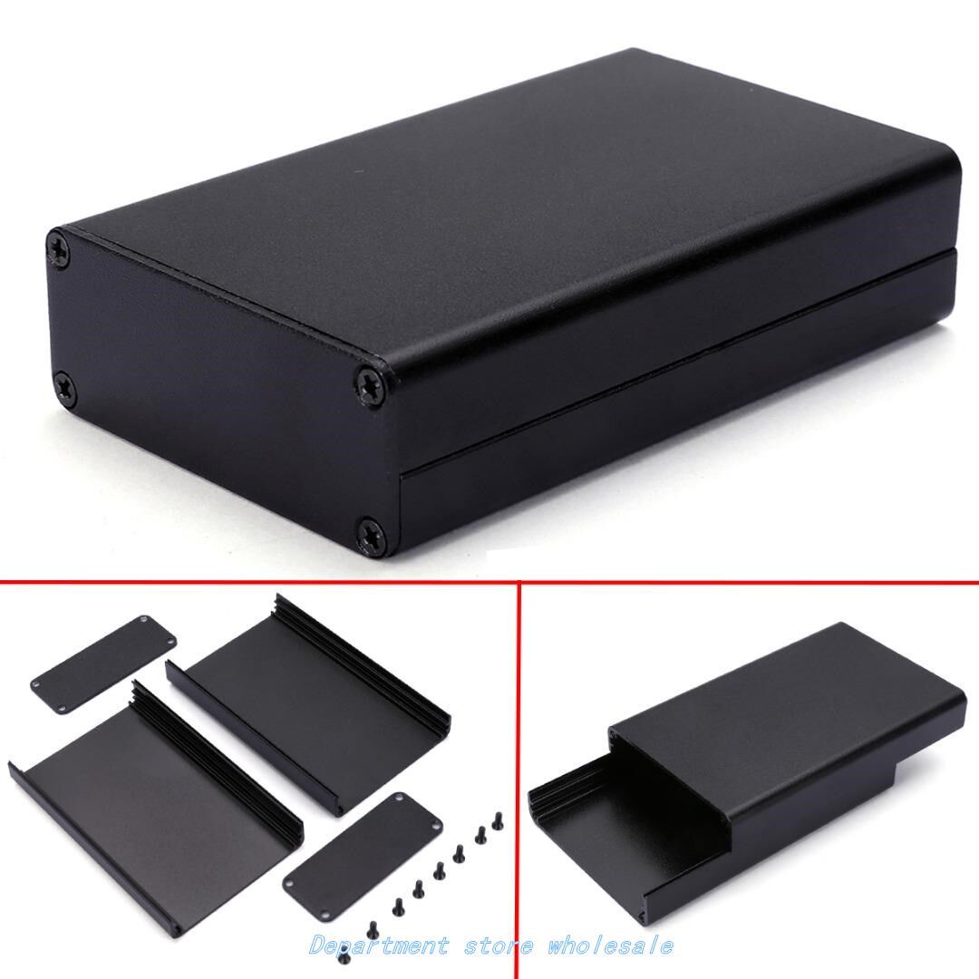 80x50x20mm Black Aluminum PCB Instrument Box Enclosure DIY E