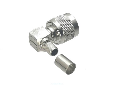 1Pcs Connector N Male Plug Right angle Crimp RG5 RG6 LMR300