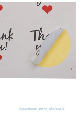 120pcS/10 SheetS neW aRRival Round White hank You Sealing S