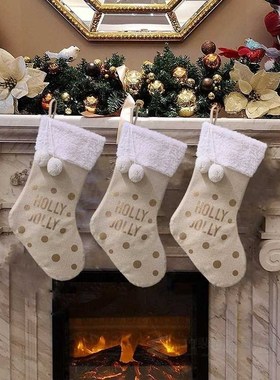 3 Pcs Christmas Stocking for Xmas Classic Decoration Firepla