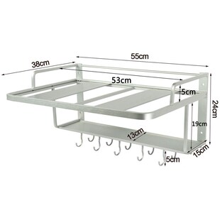 AYHF-2 Layers Space Aluminum Microwave Oven Rack Stand Kitch