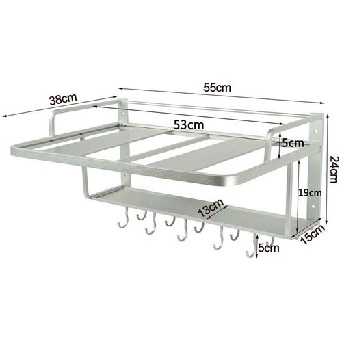 AYHF-2 Layers Space Aluminum Microwave Oven Rack Stand Kitch
