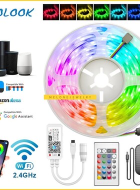 5m 10m 15m WiFi LED Strip Light RGB Waterproof D 5050 2835 D
