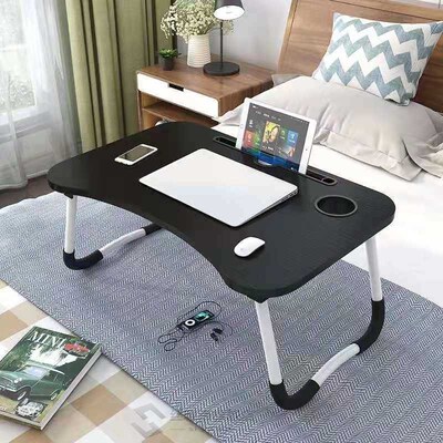 Folding Laptop Stand Holder Portable Study Table Desk Wooden