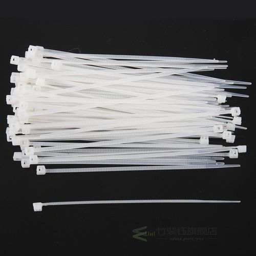 100PCS Strong Cable Ties / Tie Wraps Zip Ties ColorWhite Si