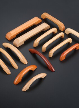 Wood Pull Handle Knobs Kitchen Cabinet Furniture Handle Soli