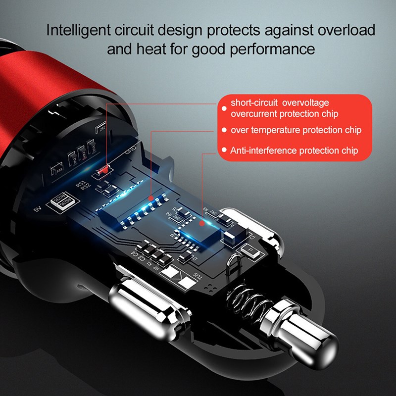 New LED Display Dual USB Car Charger for Kia Rio K2 K3 K5 K4