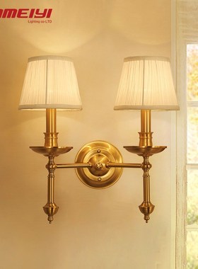 American Style Vintage LED Wall sconce Double Copper Wall Li