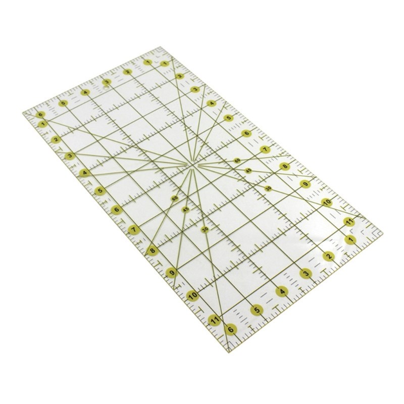 Quilting Ruler,  Cut Acrylic Quilters' Ruler with Patented D