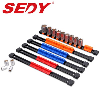 2020 6Pcs ABS Socket Wrenchs Holder Adjustable Finisher 1/4