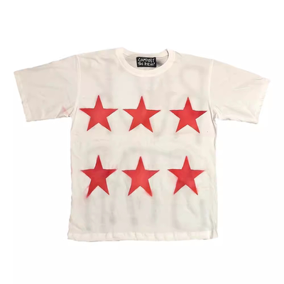 AT荒诞小镇 摇滚明星ROCKSTAR朋克风y2k冷酷喷绘金属tee短袖T恤