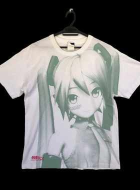 AT荒诞小镇 初音未来二次元Y2K轻亚文化短袖T恤非主流ACGN穿搭tee