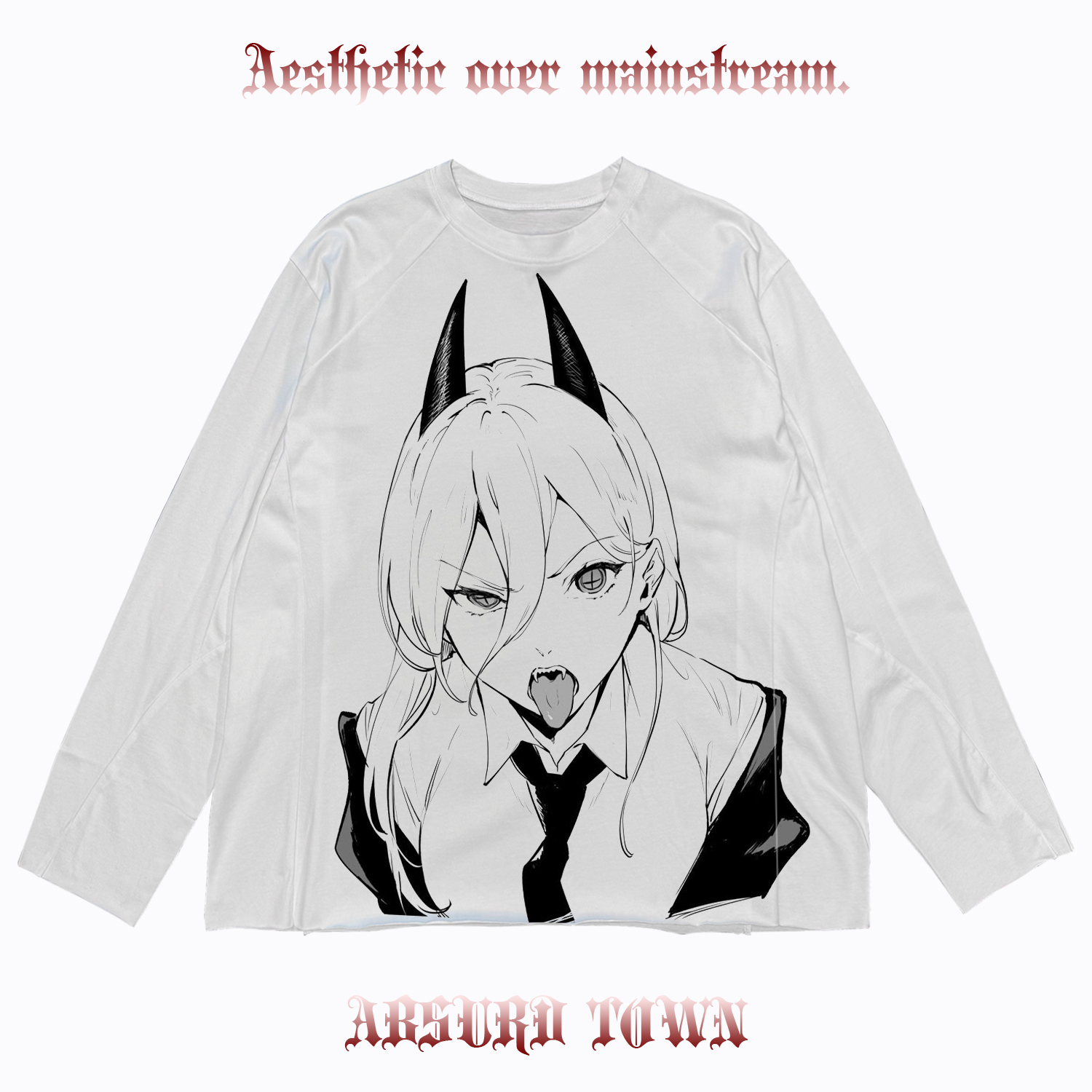 AT荒诞小镇 MAKIMA玛奇玛二次元ACGN机能风长袖音乐节穿搭亚比ins