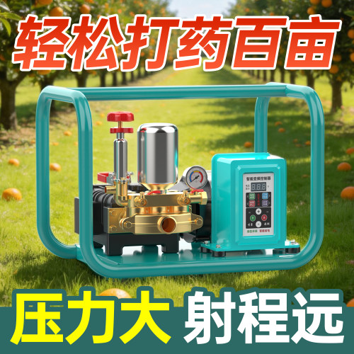 一体式手提电动打药机高压四冲程消毒机果树园林喷雾器农用洗车机