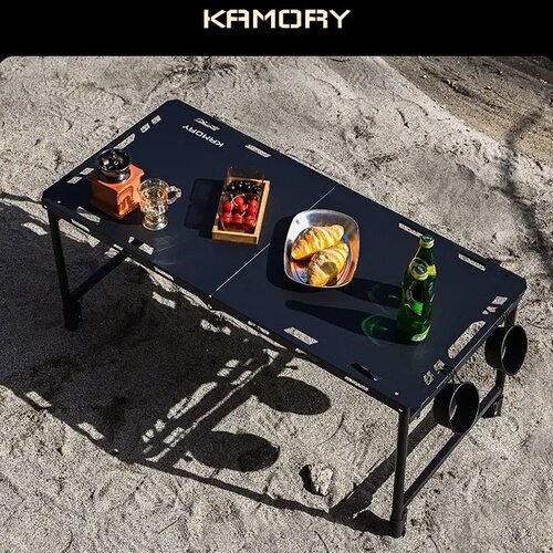 无极升降IGT104款战术桌户外露营折叠桌多功能轻量化半自动液压桌