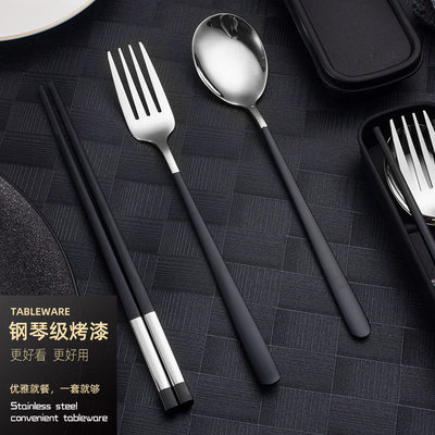 便携餐具筷子套装单人不锈钢学生