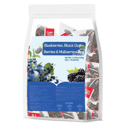 Blueberries Black Goji Berries & Mulberries Tea 蓝莓黑枸杞茶