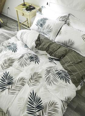 Summer style student dormitory soft bedsheets床上用品四件套