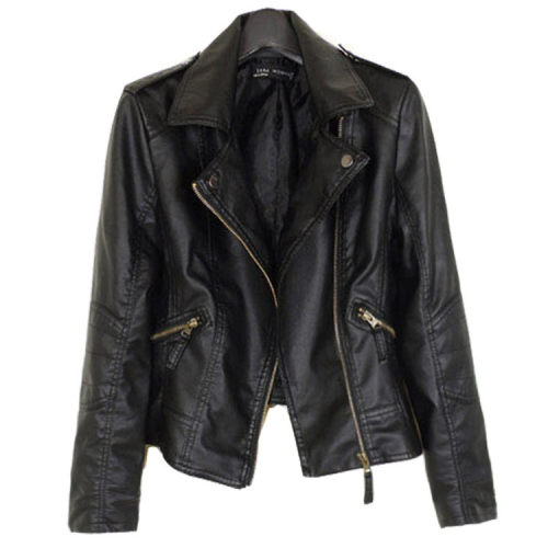 PUFauxLeatherJackWom