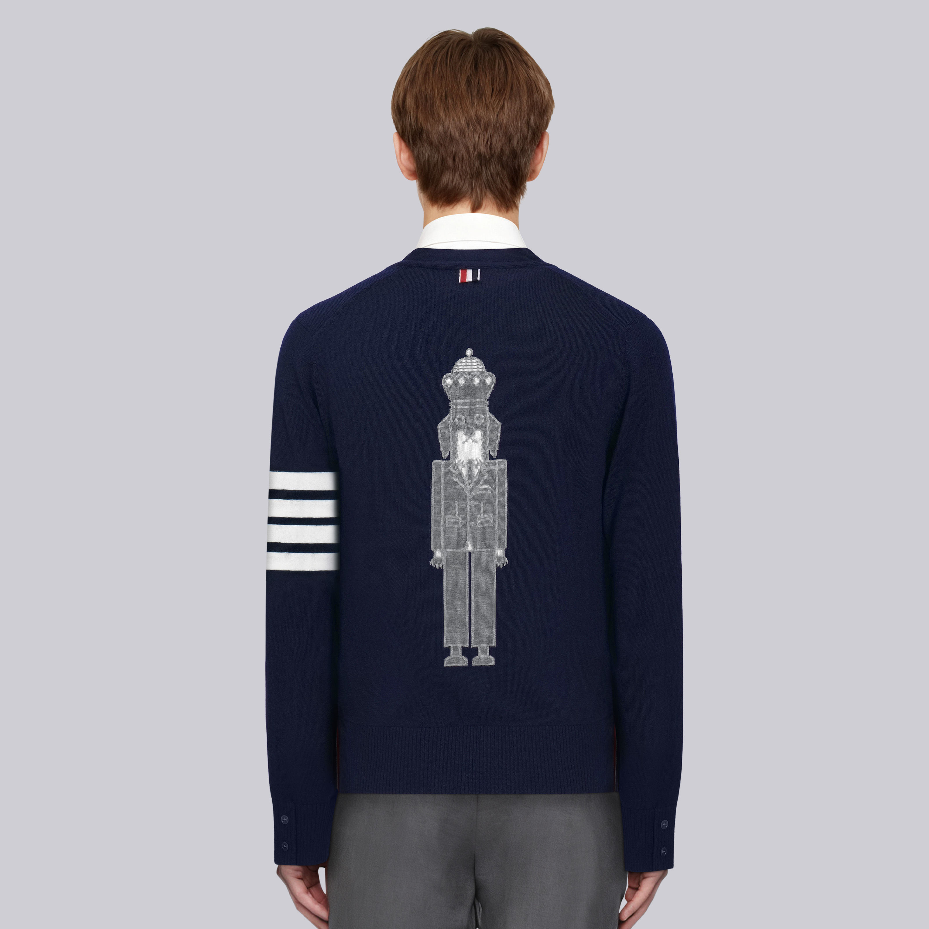 TB秋冬新款胡桃夹子针织开衫tb潮牌男女同款个性休闲显瘦百搭上衣